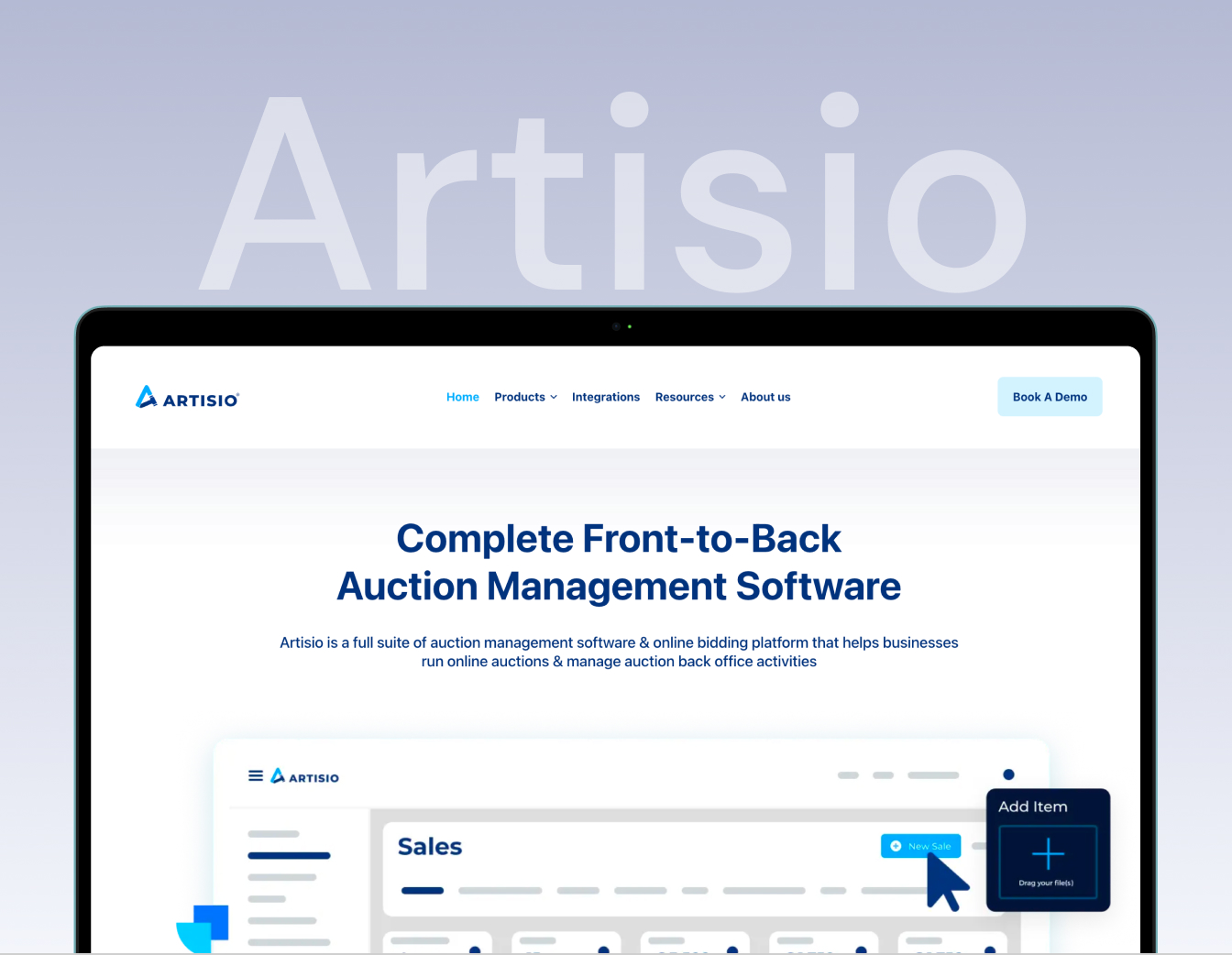 Online auction management platform for businesses