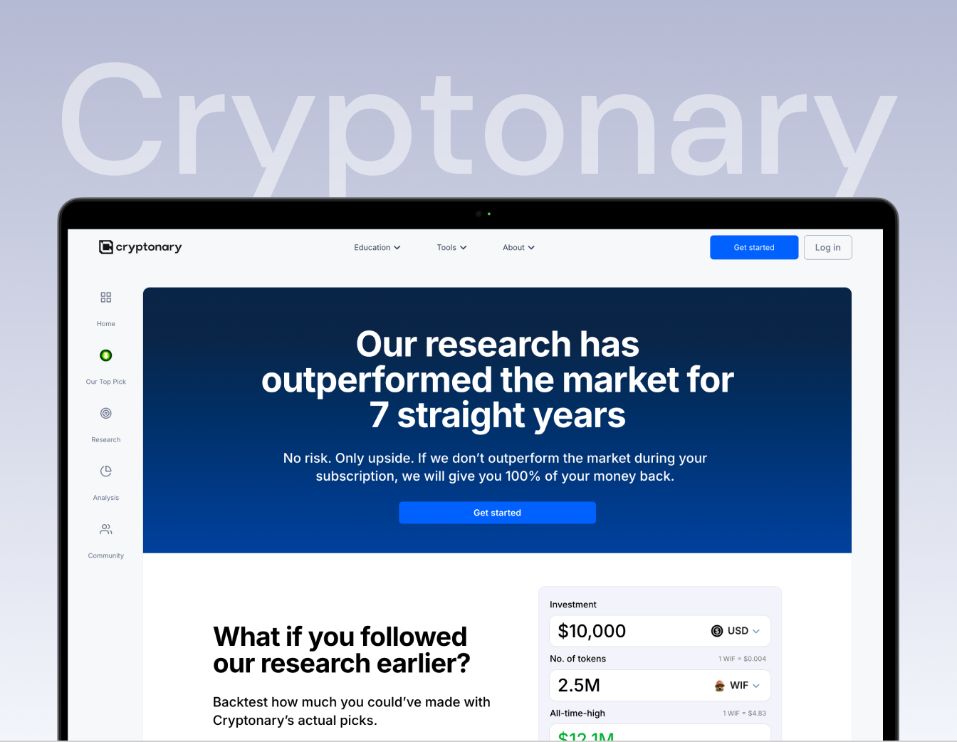 Crypto data platform for smarter investing