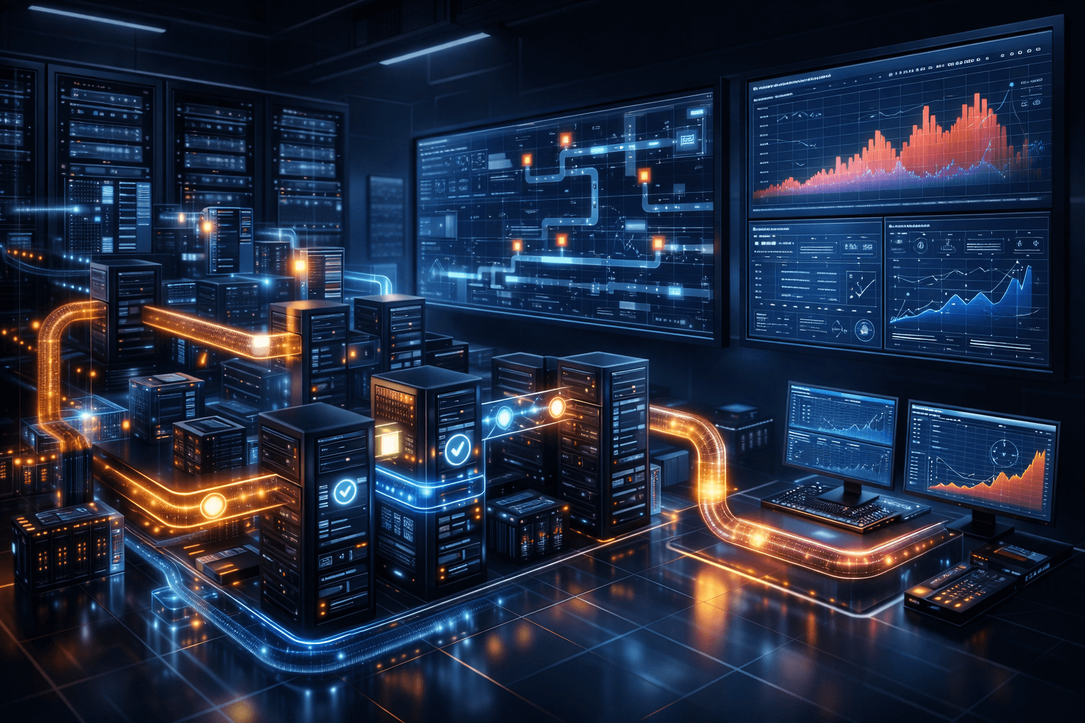 Scalable analytics infrastructure with integrated data engineering services and predictive analytics systems in a modern enterprise environment.