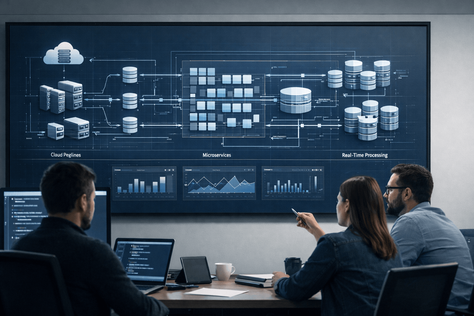 Programmatic advertising platform architecture showing AdTech infrastructure and real-time bidding systems